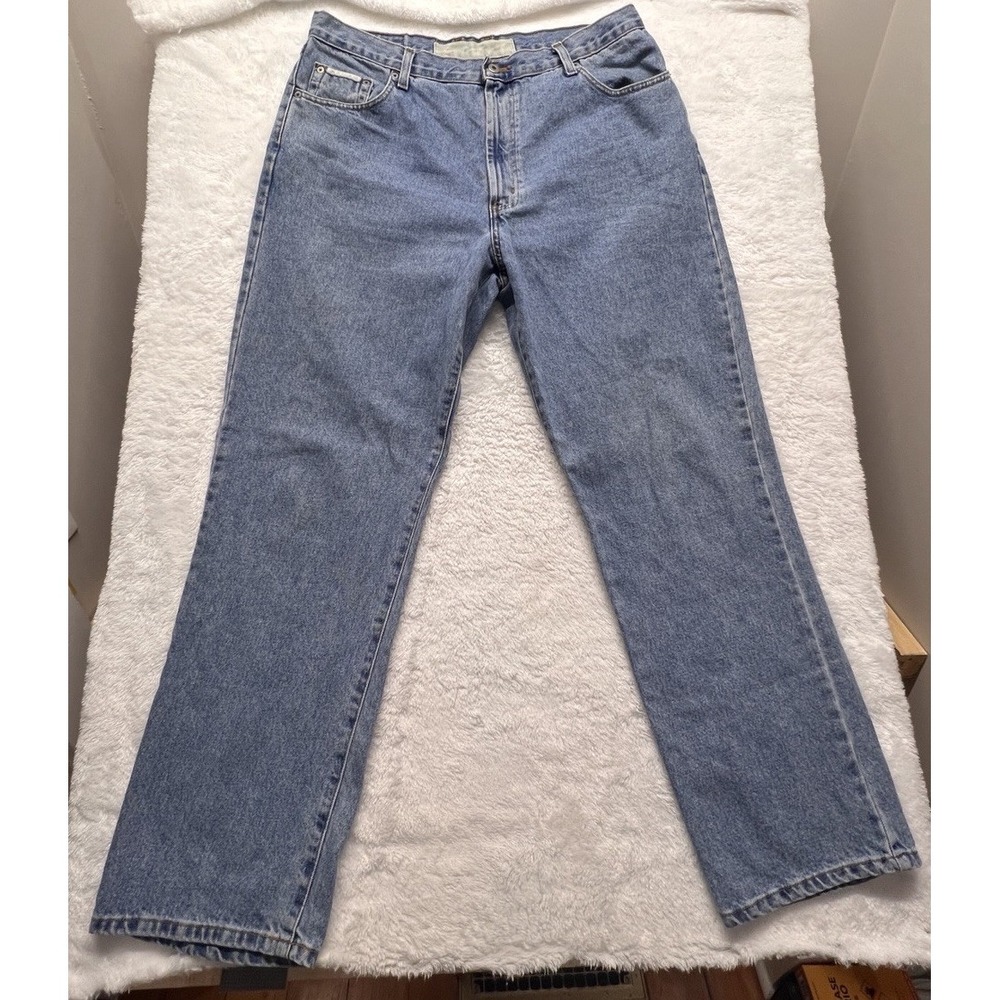 Perry Ellis Jeans America Mens 38x32 Denim Straight Wide Leg 90s Street Wear Y2K
